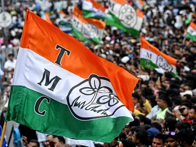 All-India-Trinamool-Congress-TMC-Party-Flag-Kolkata-West-Bengal-India