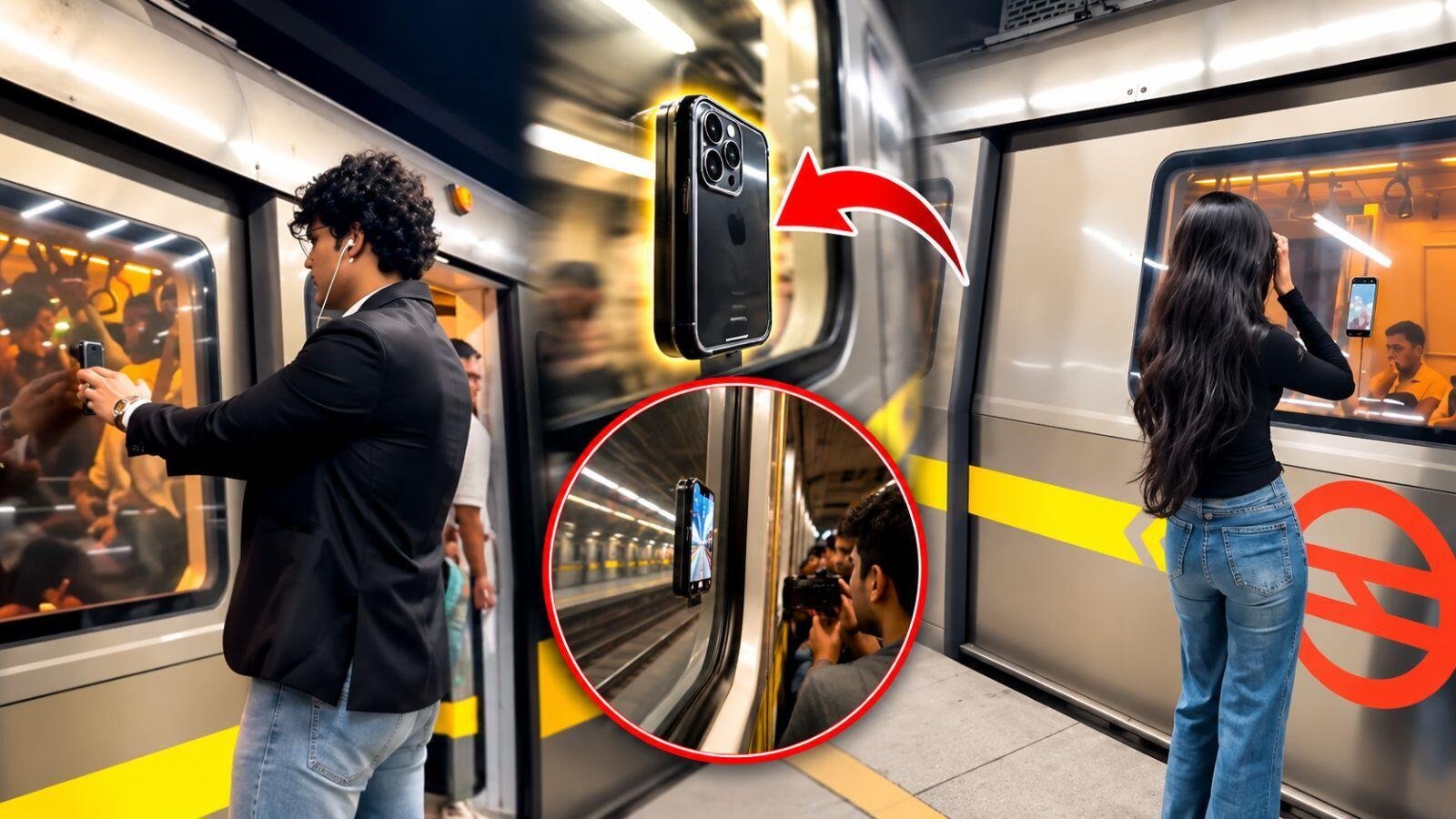 delhi-metro-phone-sticking-challenge